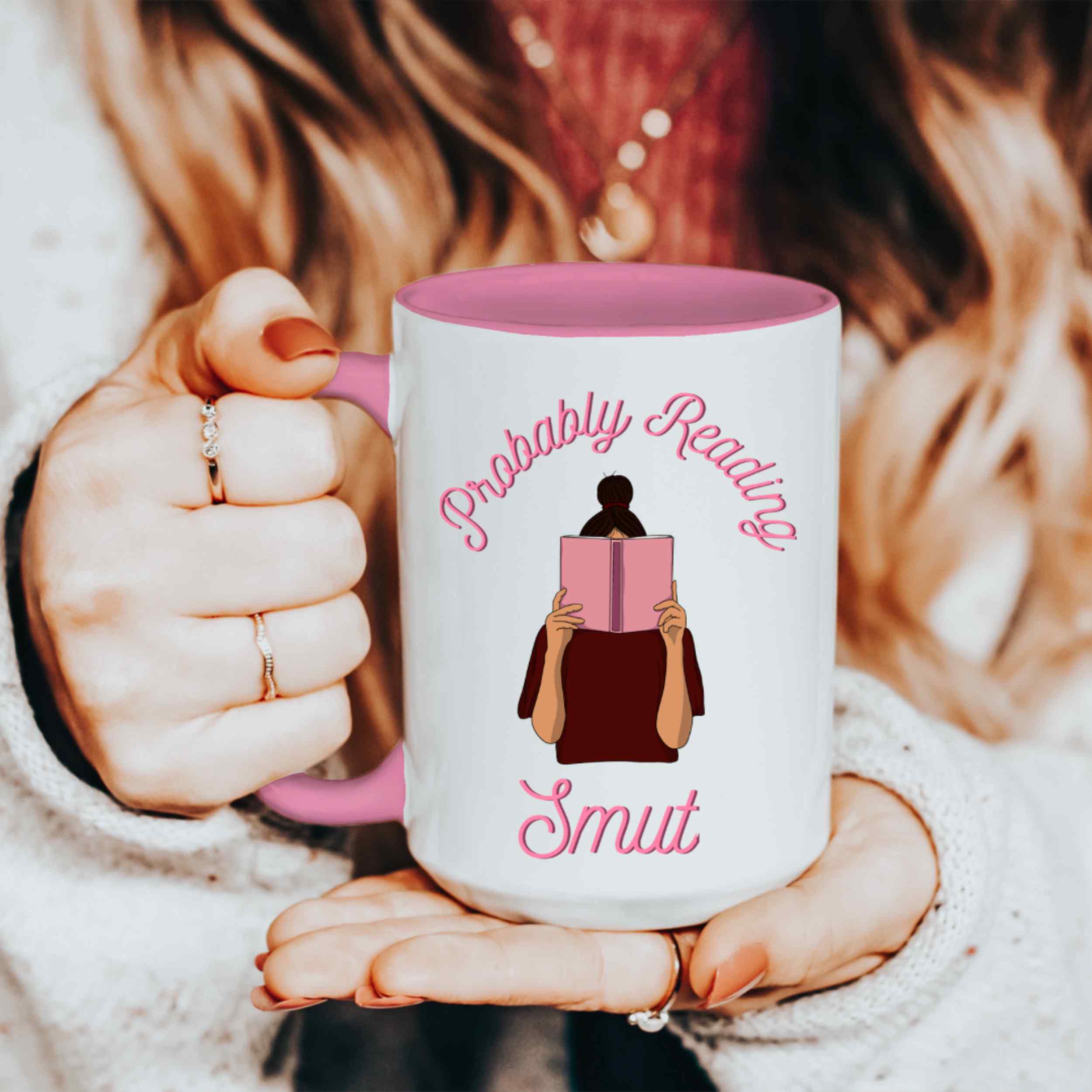 Probably Reading Smut Pink Mug 15oz 425ml