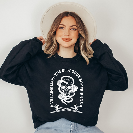 Villains Make The Best Book Boyfriends Crewneck Sweatshirt