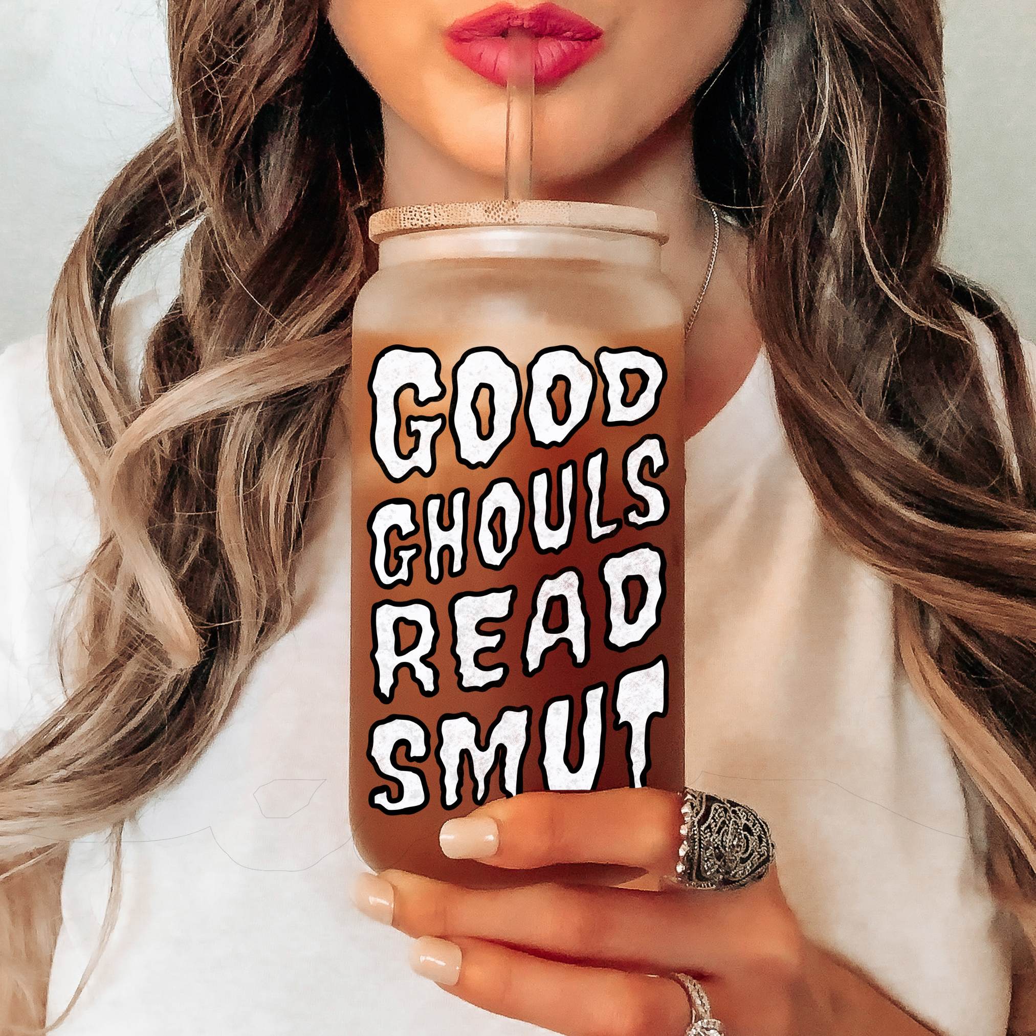 Good Ghouls Read Smut Libby Glass 16oz