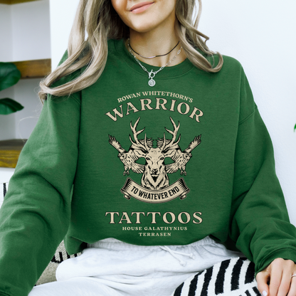 Rowan's Warrior Tattoos Sweatshirt Forest Green