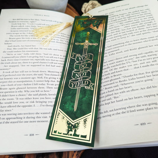 You Do Not Yield Bookmark with Tassel | Throne of Glass