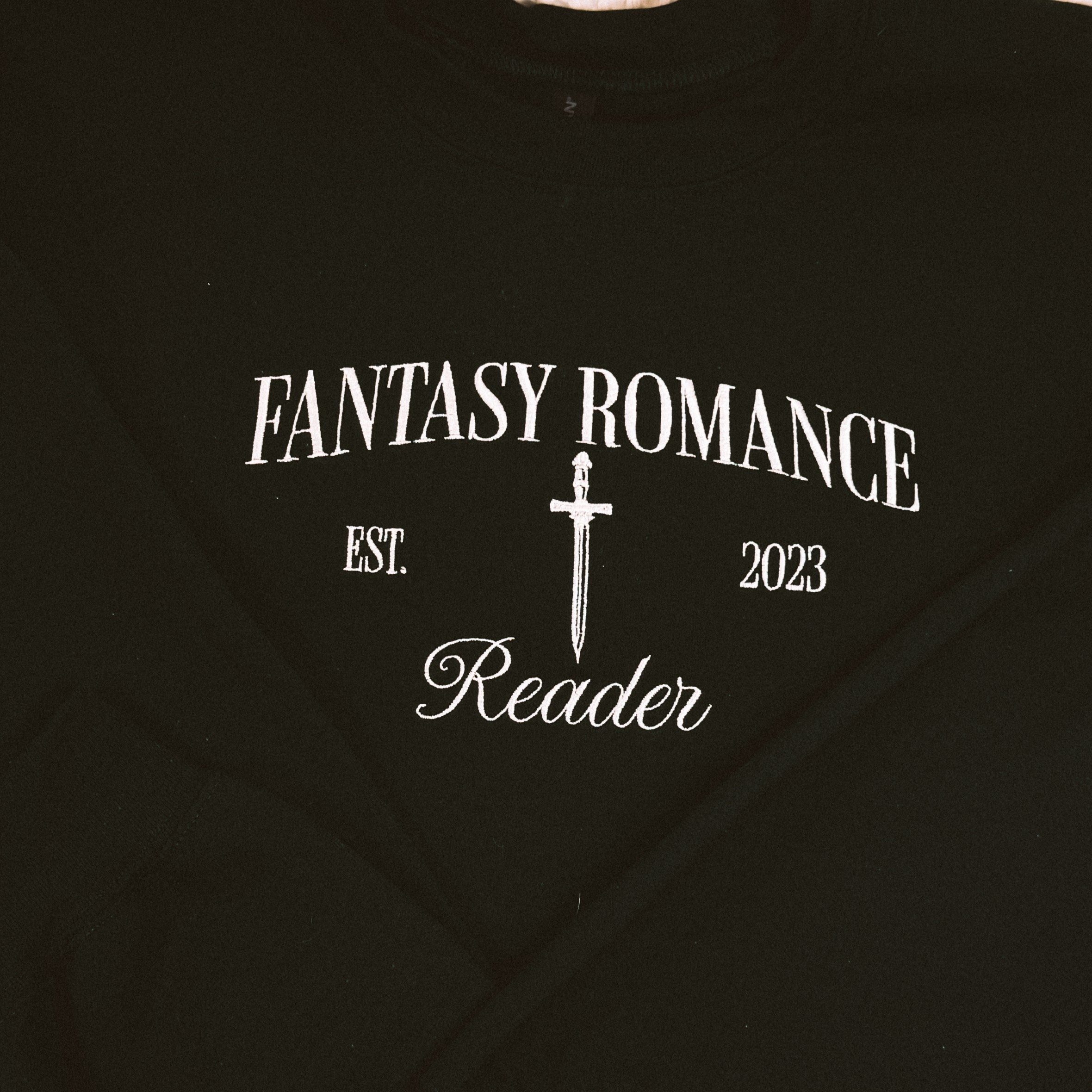 Fantasy Romance Reader Embroidered Sweatshirt Forest Green | Romance Reader Collection