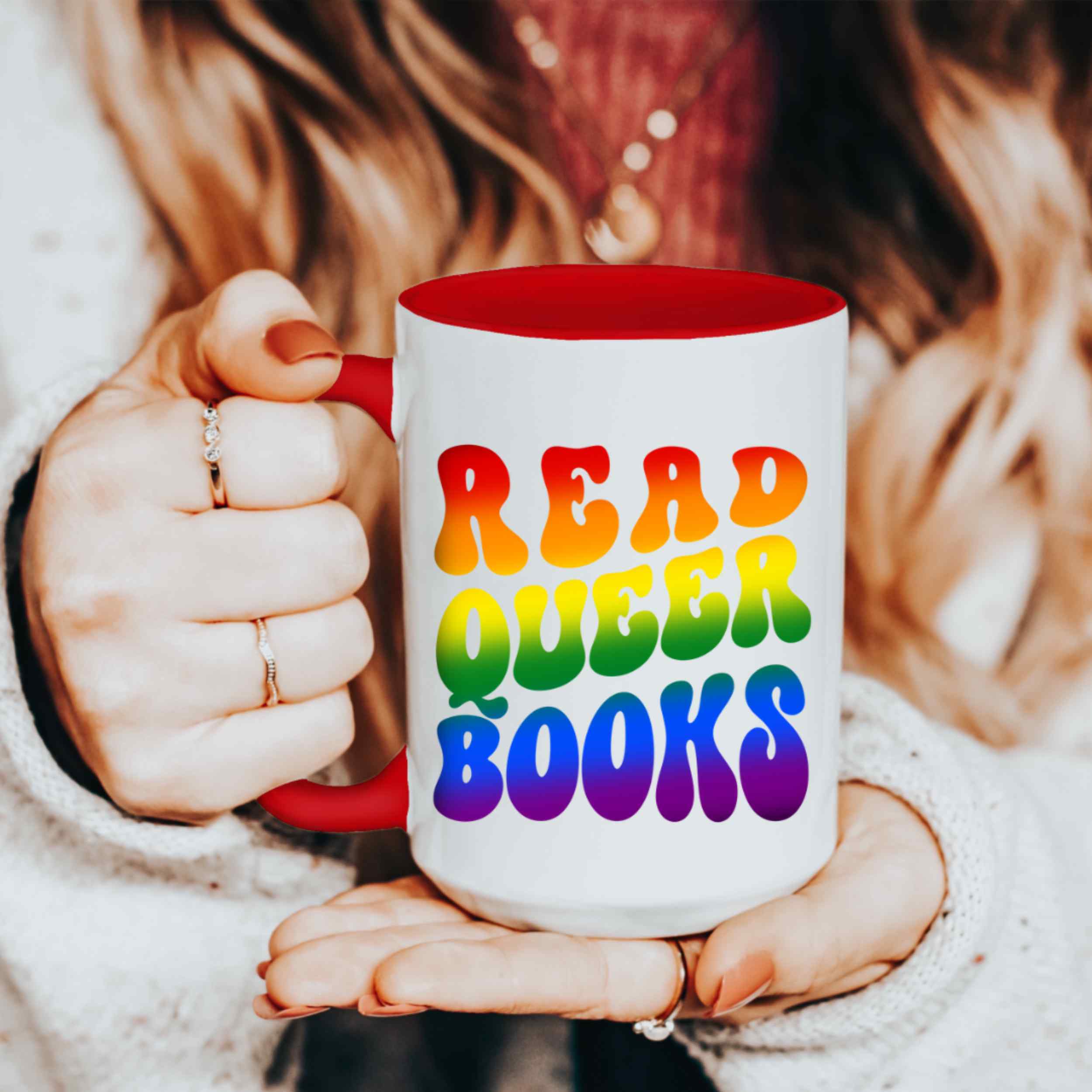 Read Queer Books Pride Mug 15oz 425ml