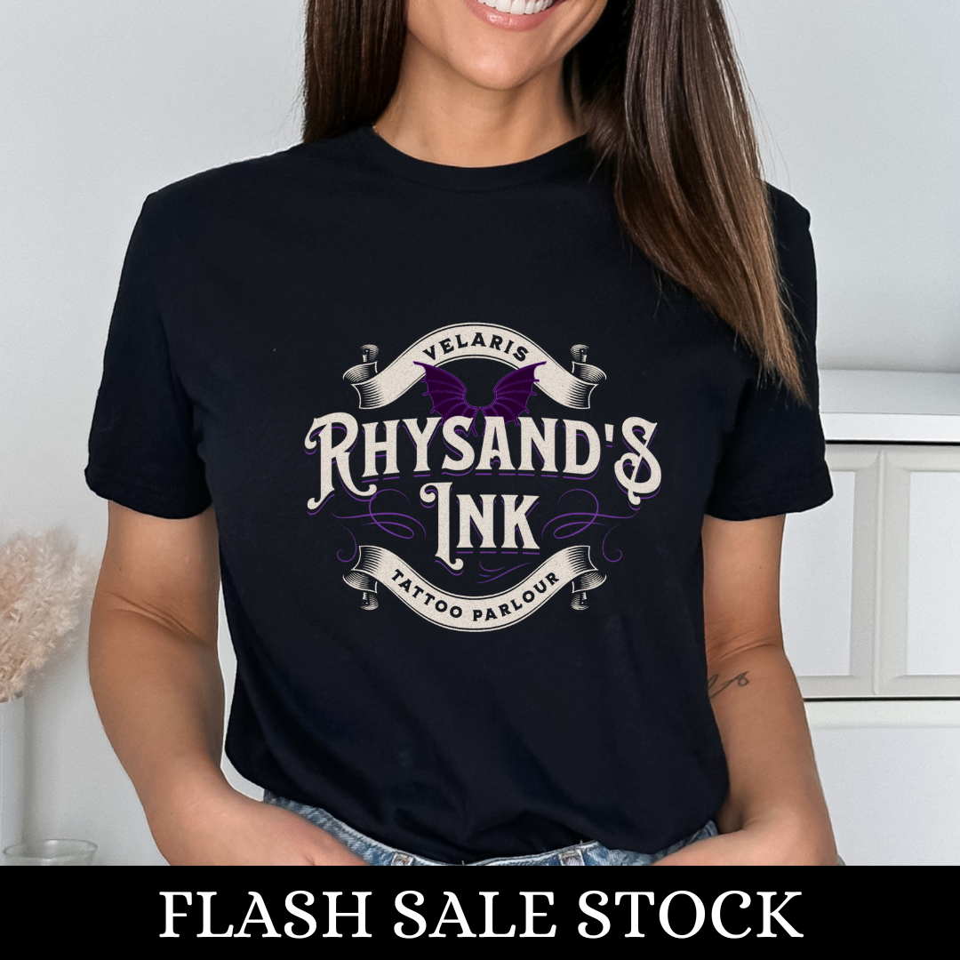 Rhysand's Tattoo Parlour T-Shirt | Flash Sale | ACOTAR | Sarah J Maas | Officially Licensed