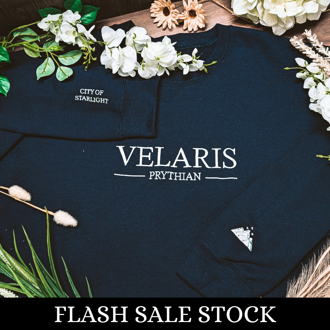 Velaris Embroidered Sweatshirt | Flash Sale | ACOTAR | Sarah J Maas | Officially Licensed | Navy