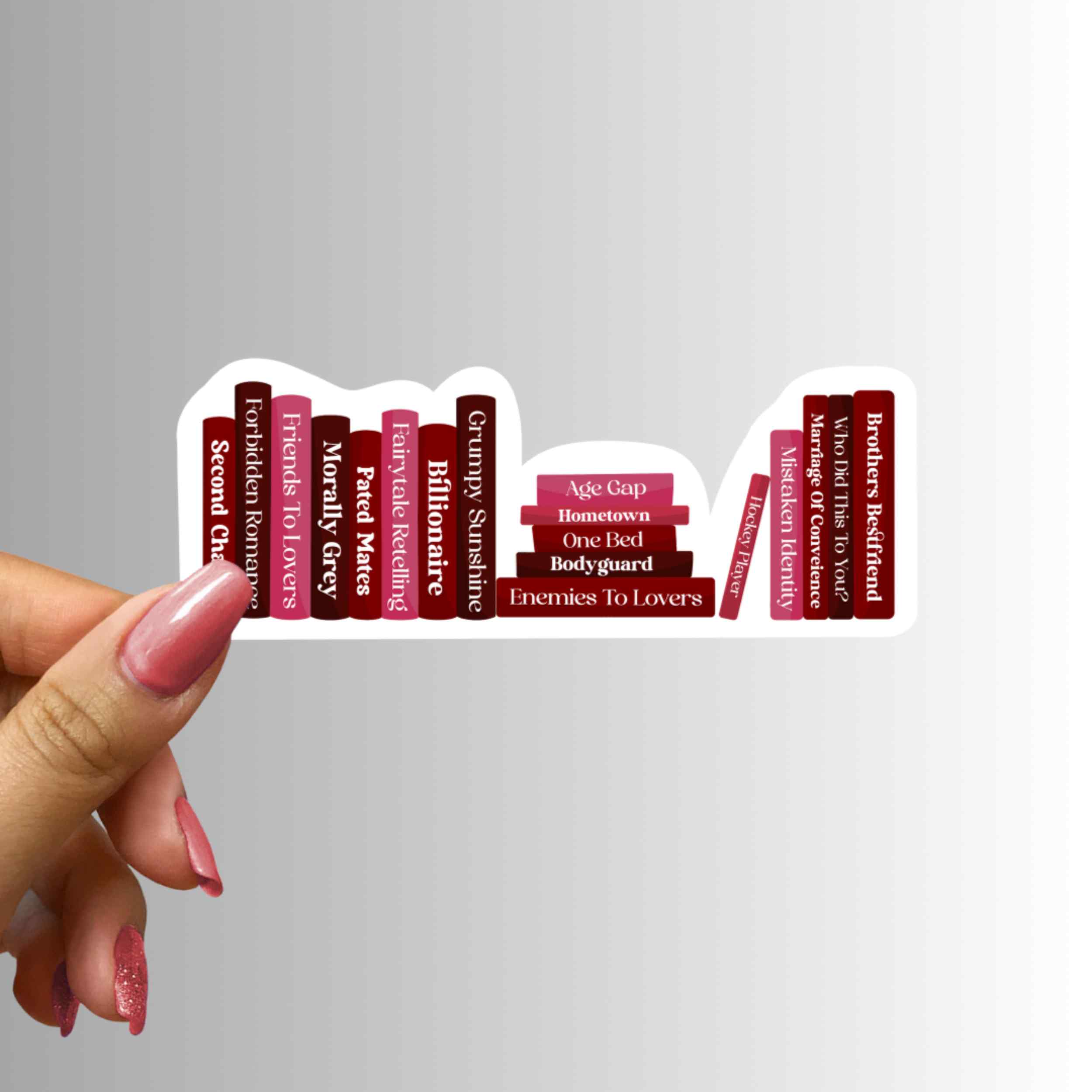 Pink Book Trope Shelf Sticker