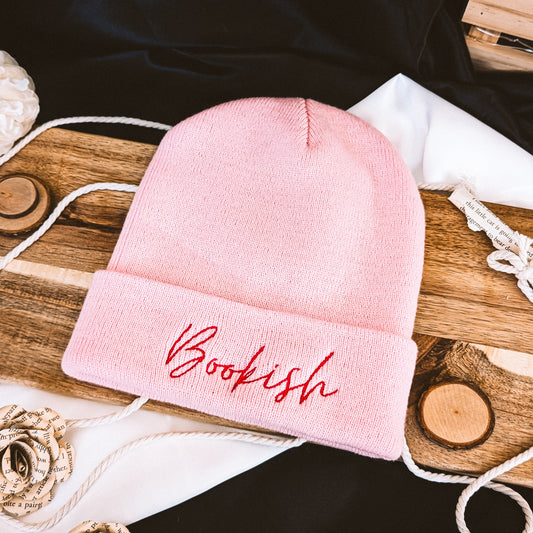 Bookish Embroidered Beanie