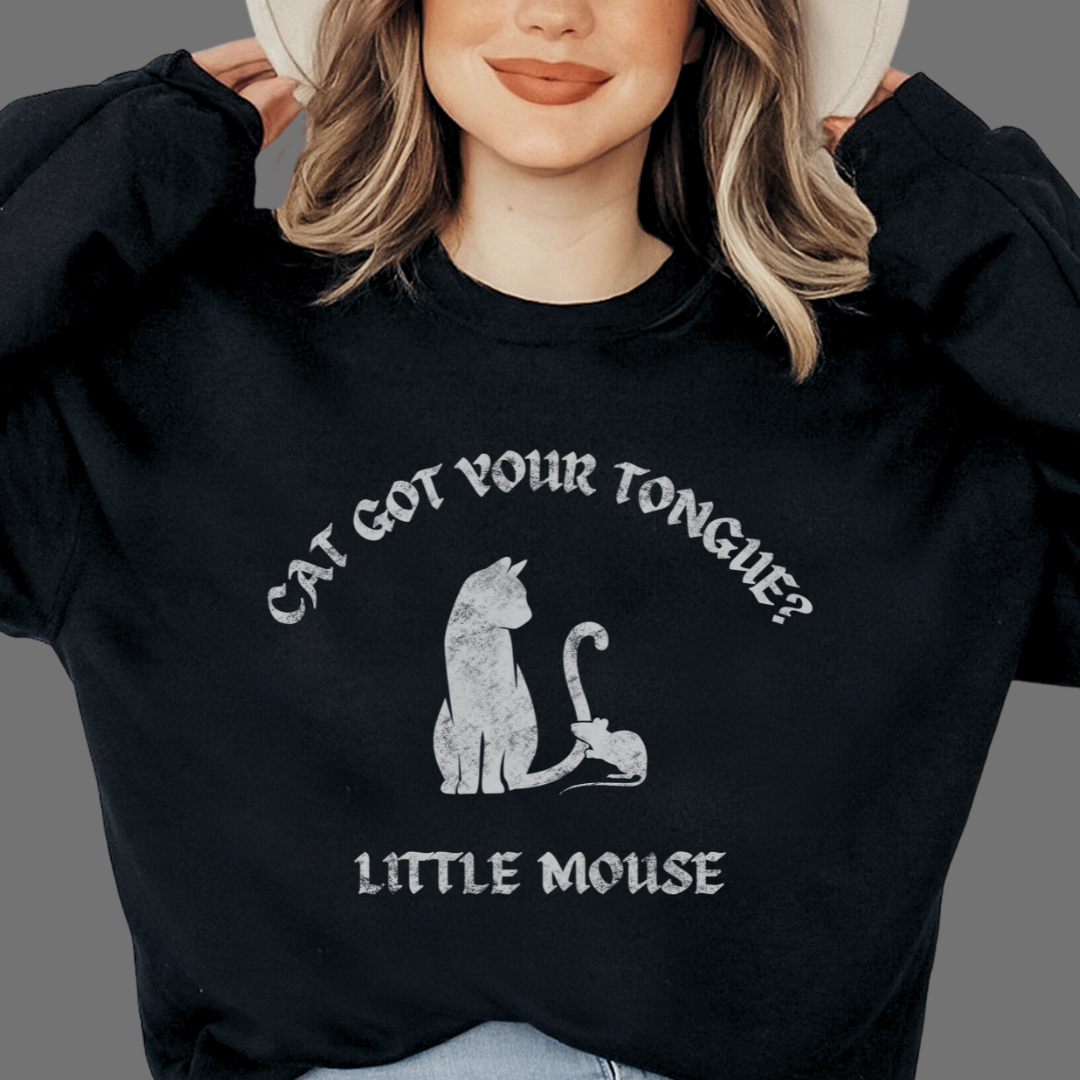 Cat Got Your Tongue Sweatshirt | Cat & Mouse Duet | HD Carlton | Officially Licensed