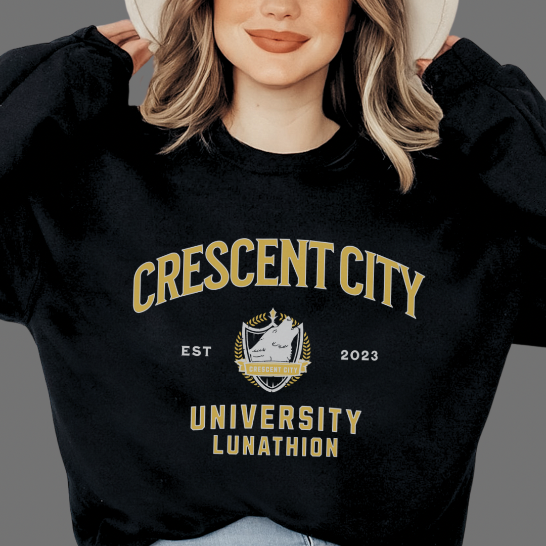 Crescent City University Sweatshirt | Crescent City | Sarah J Maas | Officially Licensed