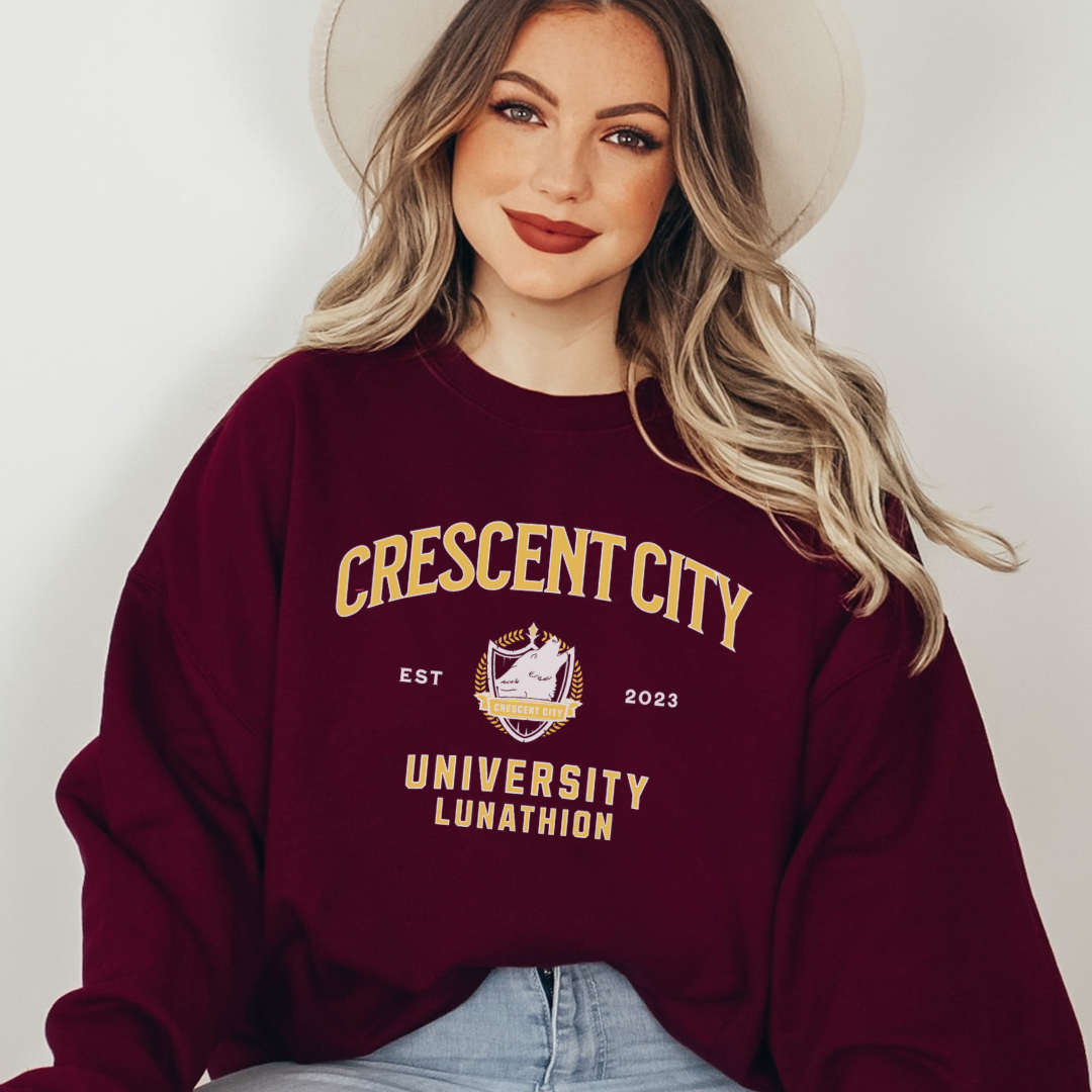 Crescent City University Sweatshirt | Crescent City | Sarah J Maas | Officially Licensed