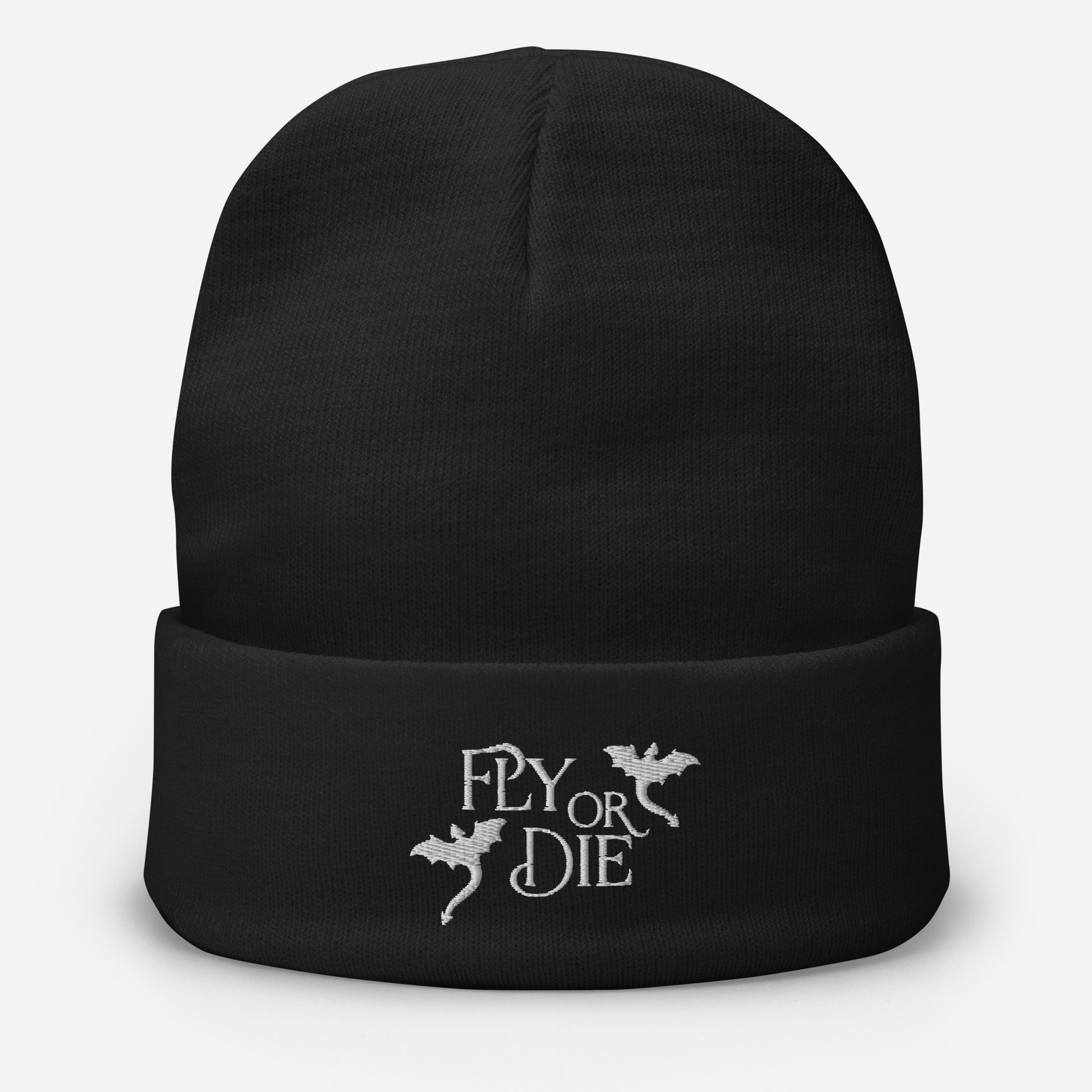 Fly or Die Embroidered Beanie