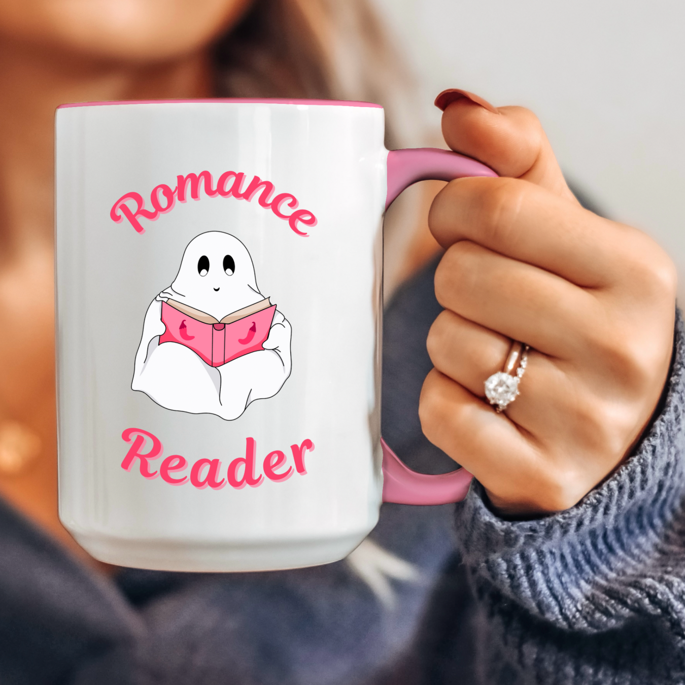 Romance Reader Ghost Mug 15oz 425ml