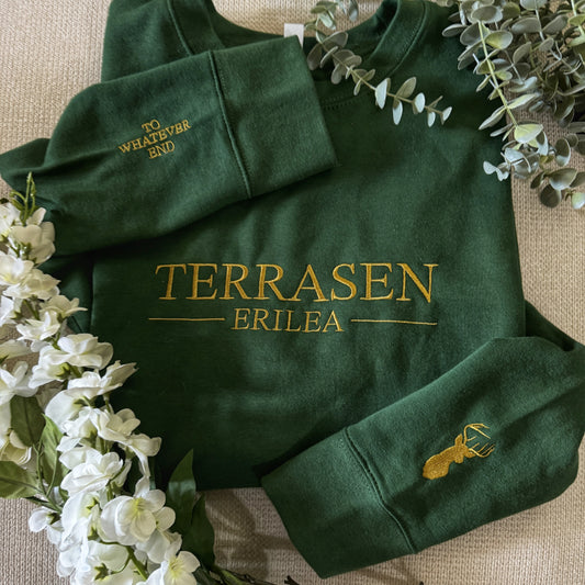 Terrasen Embroidered Sweatshirt Green