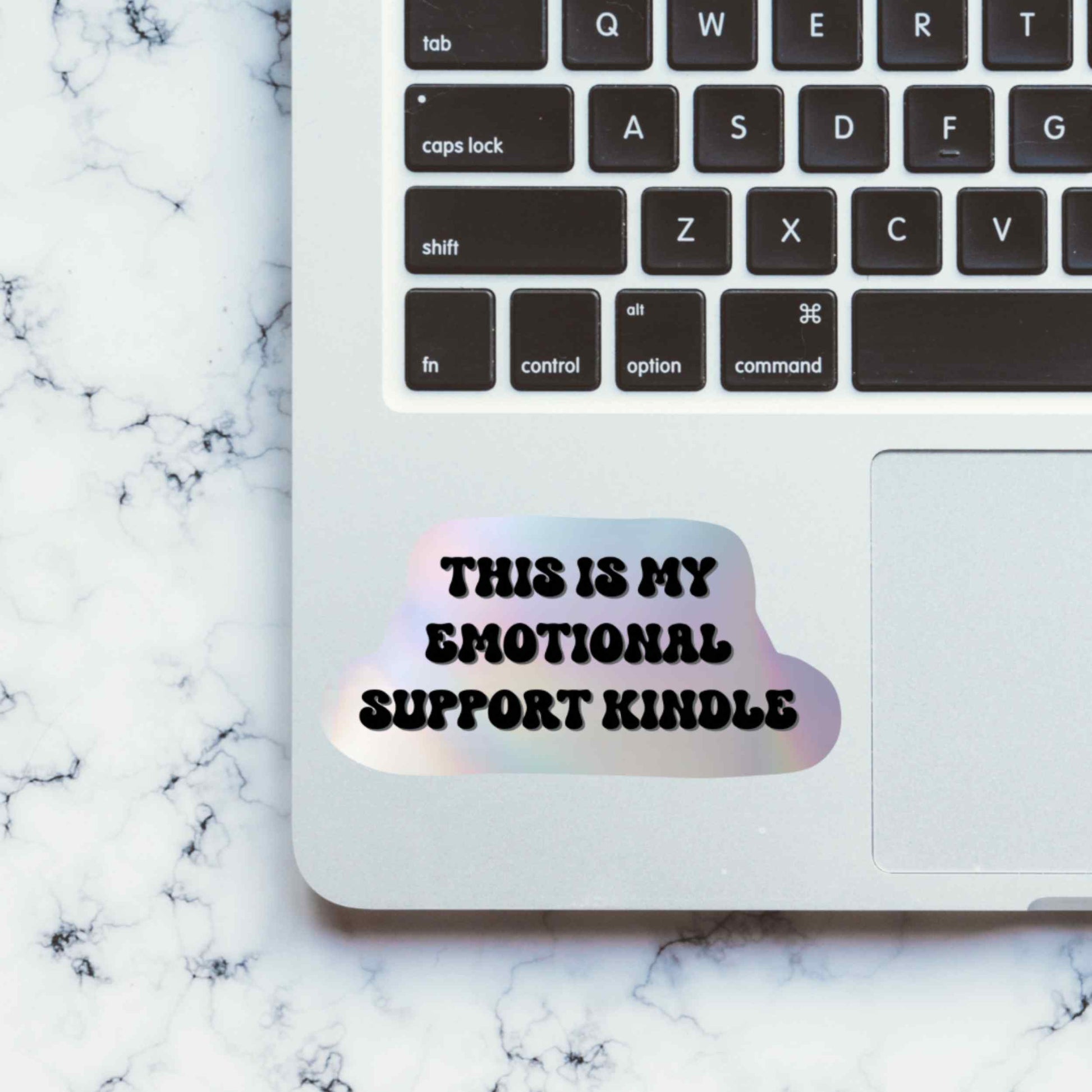 This is My Emotional Support Kindle Holographic Sticker – Bookish&Spice
