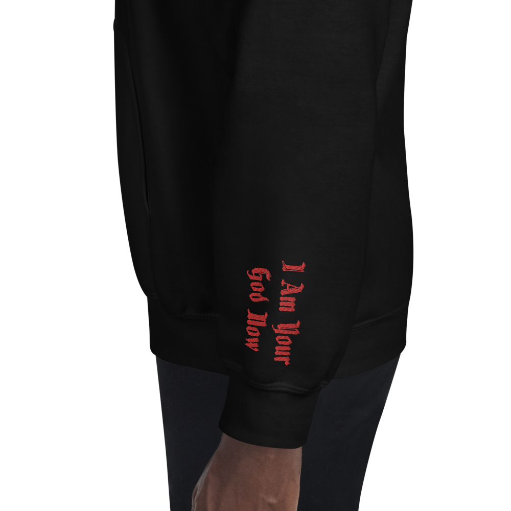 Love is Beneath Us Embroidered Hoodie Red Stitching | That Sik Luv | Jescie Hall | Officially Licensed|