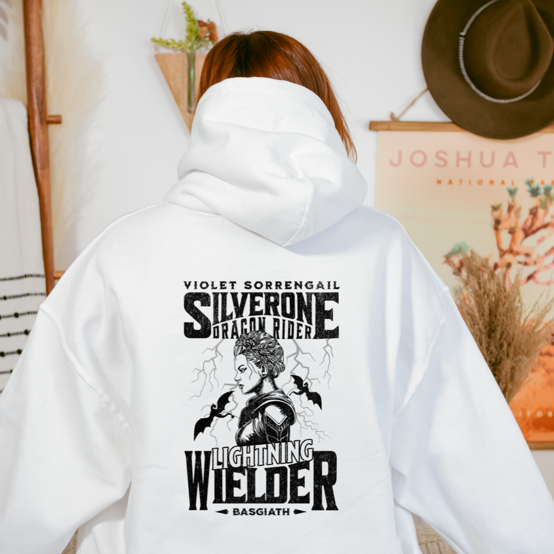 Violet Sorrengail Lightning Wielder Hoodie | Fourth Wing | Rebecca Yarros | Officially Licensed